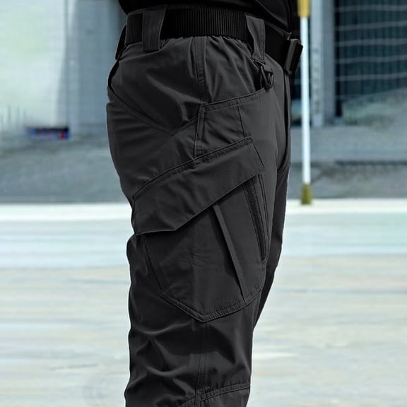 Men's Ripstop Cargo Pants Tactical Multi-Pocket Work Outdoor Hiking Trousers
