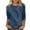 Blue-Shirts, variant on Jsaierl 3/4 Sleeve Womens Tops Summer Round Neck Shirts Trendy Graphic Ladies Blouses Work Cotton Tunic Top S-3XL