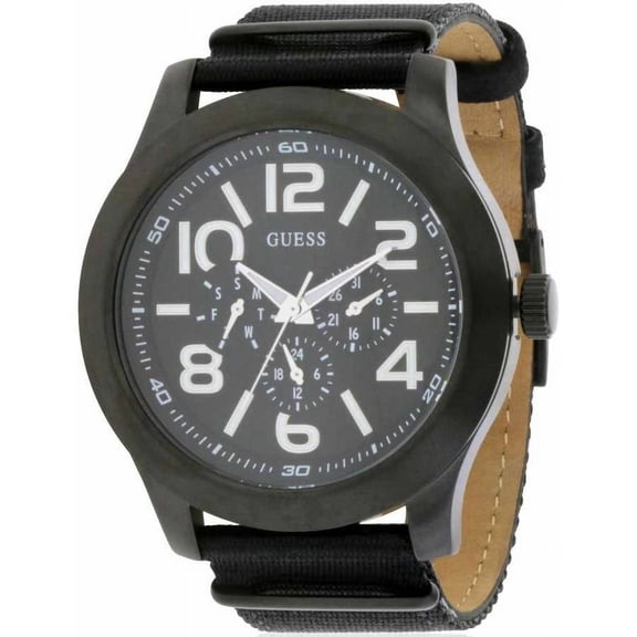 Guess Men's Rugged Black Fabric Chronograph Watch, W11623G1