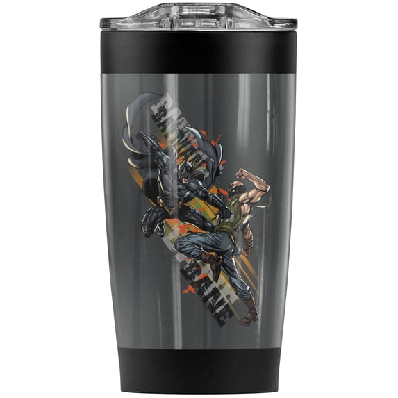 Batman Dark Knight Rises/Bane Attack Stainless Steel Tumbler 20 oz Coffee Travel Mug/Cup, Vacuum Insulated & Double Wall with Leakproof Sliding Lid | Great for Hot Drinks and Cold Beverages