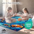 thumbnail image 4 of ODIKA 4'x6' Machine Washable Non-Slip Area Rug, Charming Adventure Doormat with Cartoonish Sea Life High Traffic Rug, Blue, 282567, 4 of 5