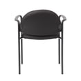 thumbnail image 4 of Boss Office Diamond Fabric Upholstered Stackable Guest Chair in Black, 4 of 8