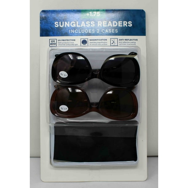 Sunglass Readers +1.75 Includes 2 Cases
