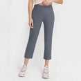thumbnail image 6 of Pull On Dress Pants Women Petite,High Waisted Straight Leg Work Pants Business Office Trousers with Pockets Slacks, 6 of 9