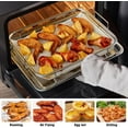 thumbnail image 6 of Air Fryer Basket, Air Fryer Tray for Oven, 11"x11" Copper Non-Stick Air Fryer Basket for Oven with Mesh Crisping Grill Basket Tray Bakeware Air Fryer Accessories (2pcs), 6 of 7
