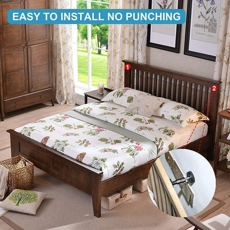 2pcs Black Adjustable Bed Frame Anti, Prevent Headboard From Hitting Wall