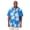 Blue Palm, variant on Men's Big & Tall Tropical Rayon Short-Sleeve Shirt