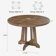 thumbnail image 3 of Table à Manger Ronde en Bois de 47 Pouces pour 4, Table de Cuisine Moderne, Table de Souper Style Ferme, Table de Cuisine Ronde avec Dessus en Bois et Pieds Robustes, 3 of 7