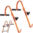 thumbnail image 1 of Ladder Roof Hooks, 2 Packs Heavy-Duty Alloy Steel Roof Step Ladder Hooks, Auxiliary Ladder Hooks for Safe Rooftop Access, with Wheels & Rubber Grip T-bars, 1 of 6