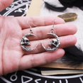 thumbnail image 6 of DQRPSEETB Ear Rings Gothic Style Skeleton Moon Earrings Silver Halloween Skeleton Earrings Halloween Party Jewelry Earrings for Women Earrings, 6 of 7