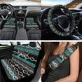 thumbnail image 2 of Jeiento Hummingbird Car Accessories Sets Car Seat Covers Front Rear Car Foot Mats Steering Wheel Cover Safety Belt Pads Armrest Cover Coasters Southwest Aztec Auto Keychain Lipstick Holder 17 Pack, 2 of 7