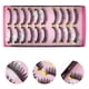 thumbnail image 2 of 10 pares de pestañas postizas pestañas postizas pestañas de fibra artificial pestañas de maquillaje, 2 of 5