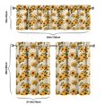 thumbnail image 6 of Country Floral Print Curtains 36 Inch Short - 3 Panel Vintage Farmhouse Set with Bohemian Botanicals, Rod Pocket Window Treatment for Rustic Decor, 6 of 6