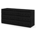 thumbnail image 3 of Tvilum Canada Ensemble de 3 Pcs avec Commode à 6 Tiroirs et 2 Tables de Chevet en Noir, 3 of 20