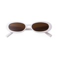 thumbnail image 1 of Gafas de Sol Ovaladas Retro de los 90 Laurinny para Mujer Blancas/Marrones, 1 of 8