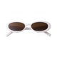 thumbnail image 1 of Gafas de Sol Ovaladas Retro de los 90 Laurinny para Mujer Blancas/Marrones, 1 of 8