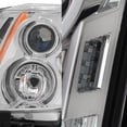 thumbnail image 3 of AKKON - For 2008-2014 Cadillac CTS Driver Side Projector Headlight Assembly Chrome Housing Clear Lens, 3 of 7