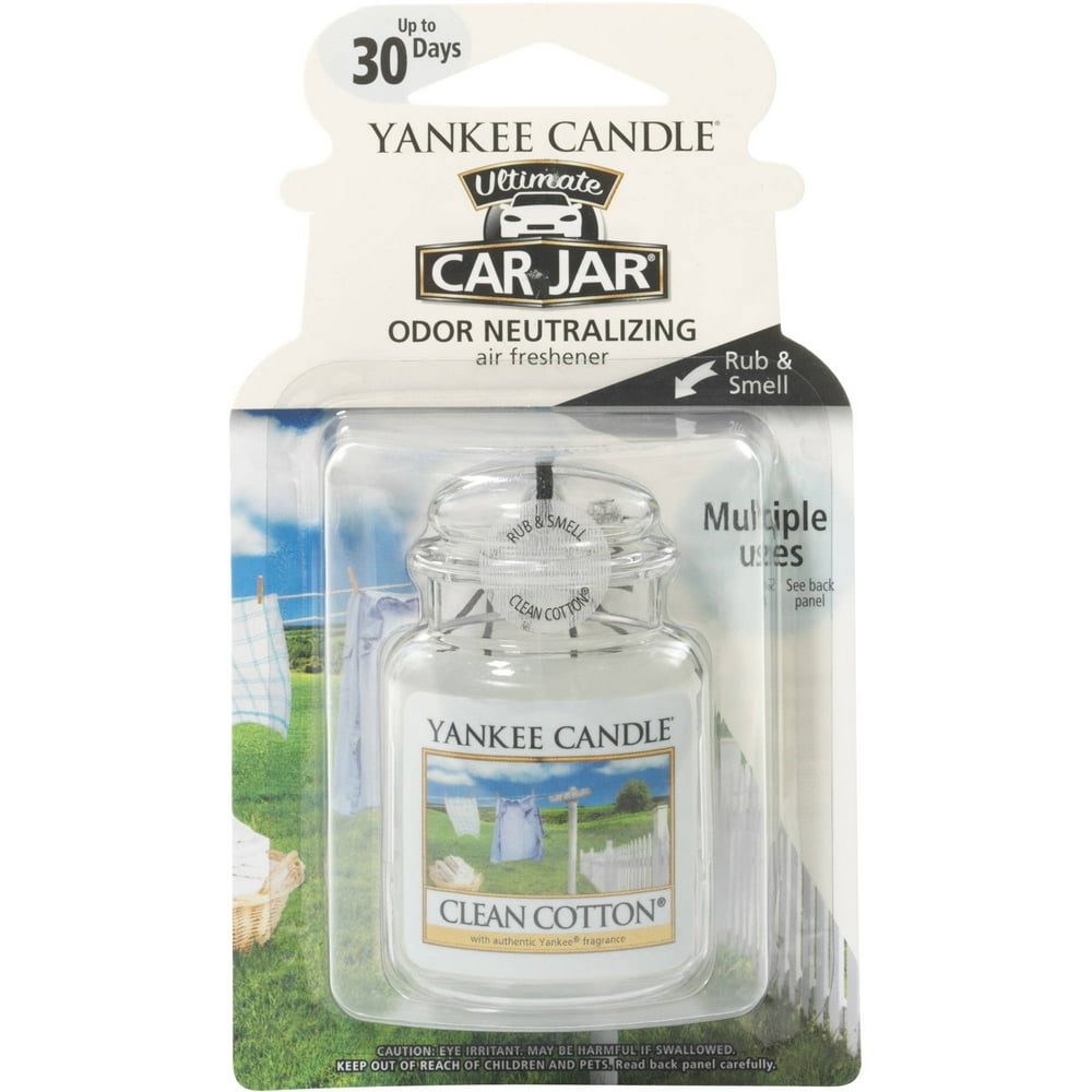 Yankee Candle Ultimate Car Jar Clean Cotton Air Freshener