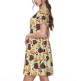 thumbnail image 2 of Disketp Thanksgiving para Vestido de Manga Corta para Mujeres, Vestidos de Verano para Mujeres, Casual y Holgado para la Playa, 2 of 6