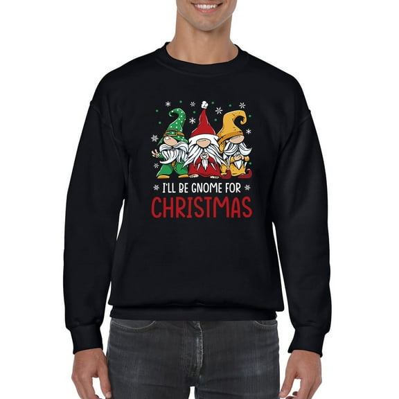 Gnome For Christmas Sweatshirt Men -Smartprints Designs, Male Large