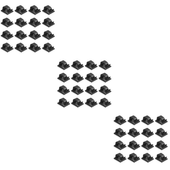 300 Pcs Fixing Clamp Car Cord Clips Cable Hooks Self Adhesive Cable Clips Cable Management Clips Tie Wire Holder Office