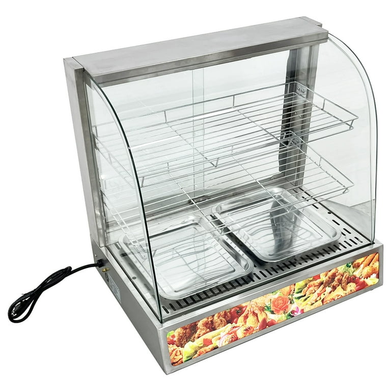 Electric Bread & Pizza Food Warmer Storage Display Cabinet Unit