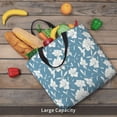 thumbnail image 4 of KLL Lilies Flowers Pattern Aesthetic Tote Bag for Women Beach Bag Shopping Bags Shoulder Bag Reusable Grocery Bags, 4 of 5