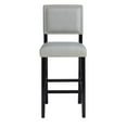 thumbnail image 3 of Riverbay Furniture 30" Faux Leather & Wood Bar Stool in Dove Gray/Black, 3 of 12