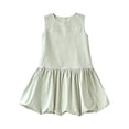 thumbnail image 3 of Girls' Sleeveless Solid Summer Dress For Girls – Lightweight Festive Party Skirt Without Sleeves, 3 of 7