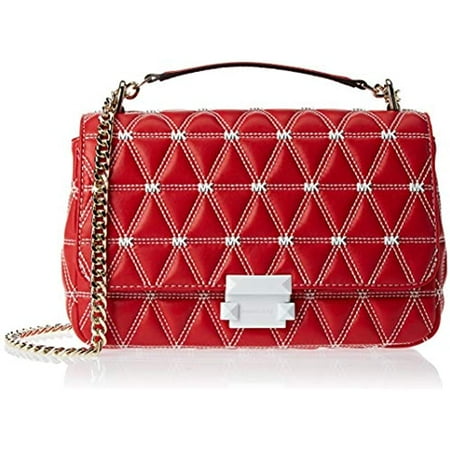 Michael Kors Sloan Ladies Large Bright Red Leather Crossbody Bag 30S9LSLL7Y683