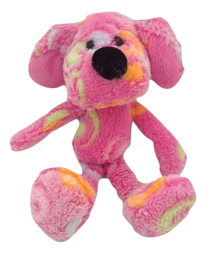 National Toy Pink Rainbow Swirl Dog Stuffed Plush Animal Toy Walmart