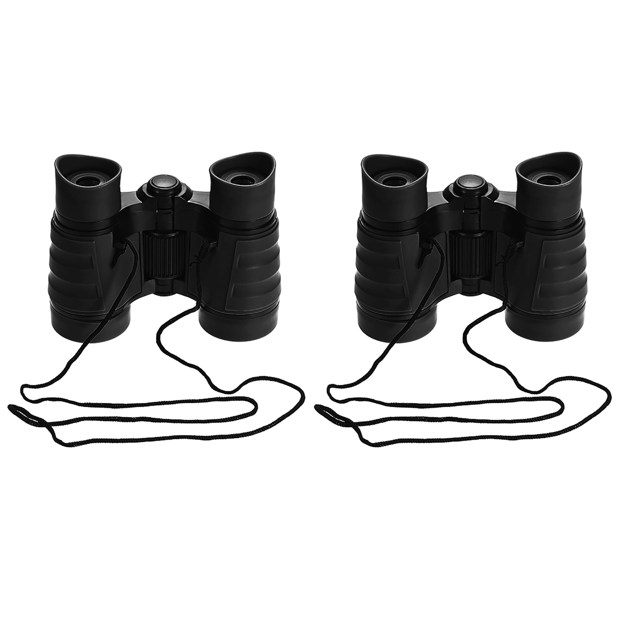 2pcs Toy Binoculars 4X30 Compact Foldable Binoculars Shock Proof Black