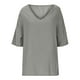 thumbnail image 5 of Vestidos Casuales Para Mujer, Blusas De Mujer De Moda Blusa de verano para mujer, con cuello en V, manga corta, holgada, con botones y lino, 5 of 5