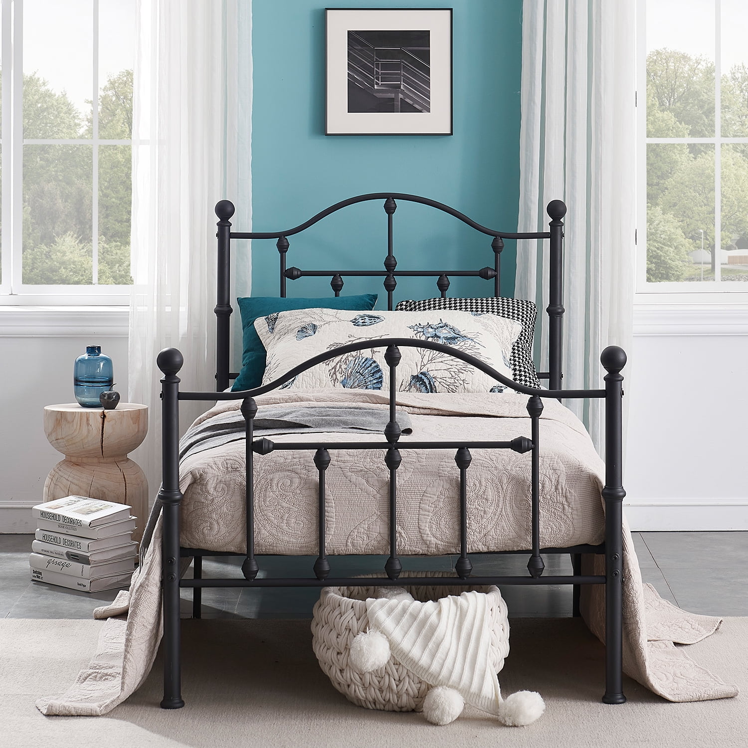 metal platform bed