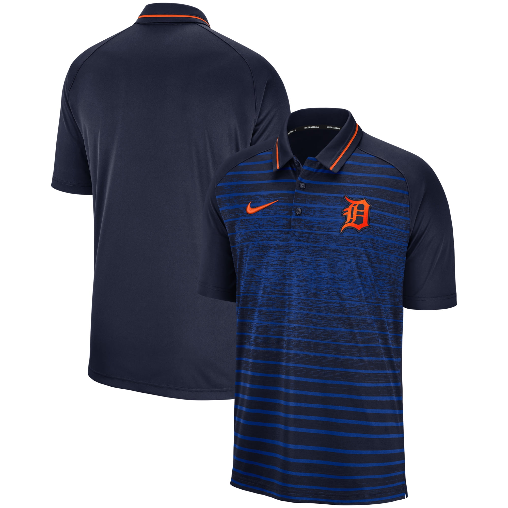 Detroit Tigers Nike Game Stripe Raglan Sleeve Polo - Navy - Walmart.com ...