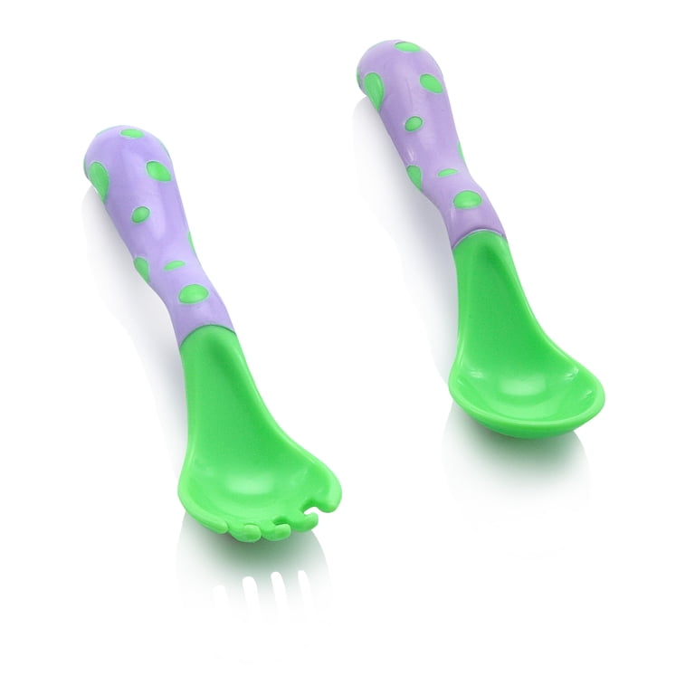 Nuby, Halloween 4 Piece Spoon and Fork Set, 12+ months, BPA Free
