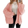 thumbnail image 5 of Long Sleeve Solid Women Lantern Loose Knit Oversize Sweater Cardigan, 5 of 6