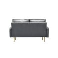 thumbnail image 4 of Hybition Velvet Loveseat Modern Sofa with Metal Legs for Living Room-Grey, 4 of 9