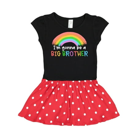 

Inktastic I m Gonna be a Big Brother Rainbow Gift Toddler Girl Dress