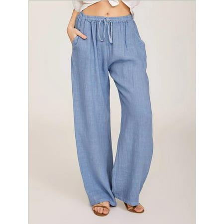 Women's Casual Trousers Solid Color Pants Long Pants | Walmart Canada