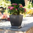 thumbnail image 4 of Acadia 15” x 15” x 18” Square Graphite Grey Self Watering Plastic Planter, 4 of 4
