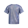 thumbnail image 2 of Rswnyirn Girls Boys Sparkly Metallic T-Shirt for Dance Performance Costume Jazz Hip Hop Dancewear Royal Blue 140, 2 of 7