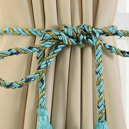 Ustyle 1 Pair Tassel Window Curtain Tiebacks Rope DIY Valance Stage Sofa Key Tassel Tie Backs ...