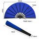 thumbnail image 3 of Clap Fans Maitys, tamaño grande, para baile en línea, 34 cm, azul oscuro, 2 unidades, 3 of 7
