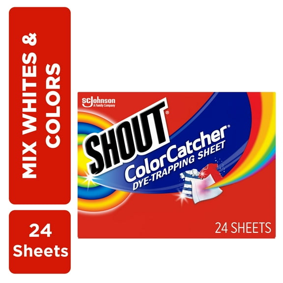 Shout Color Catcher, Laundry Dye-Trapping Sheets, 24 Sheets