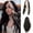 Black White, variant on Women's Long Wavy Wig, Black with White Streak Synthetic Hair Wig for Cosplay, Halloween Costume, Themed Party, Daily Wear, Natural Body Wave Wig for Female