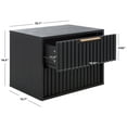 thumbnail image 3 of Safavieh Lylia Modern Partical Board and Mdf Night Stands, Black/Gold, 3 of 6