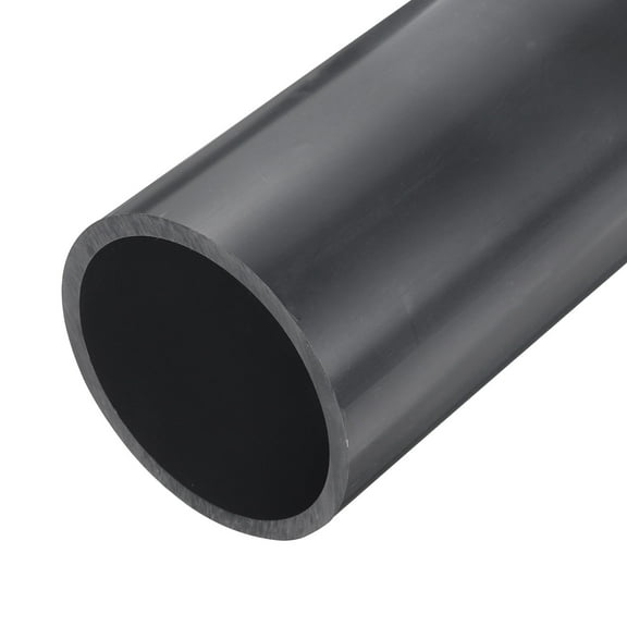 Rigid Round Pipe 100.8mm ID 114mm OD 9" Length Dark Grey High Impact for Water Pipe, Crafts, Cable Sleeves