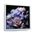 thumbnail image 2 of Designart "Exquisite Deep Purple Iris Blossoms" Irises Floater Framed Canvas Art Print, 2 of 5