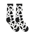 thumbnail image 4 of Men's Cow Spots Print Novelty Athletic Socks Women's Digital Printing Funky Patterned Crew Socks, 4 of 7